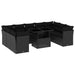 Set canapele de grădină cu perne, 10 piese, negru, poliratan - WALTI WALTI