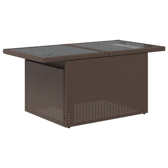 Set canapele de grădină cu perne, 9 piese, maro, poliratan - WALTI WALTI