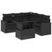 Set mobilier de grădină cu perne, 6 piese, negru, poliratan - WALTI WALTI