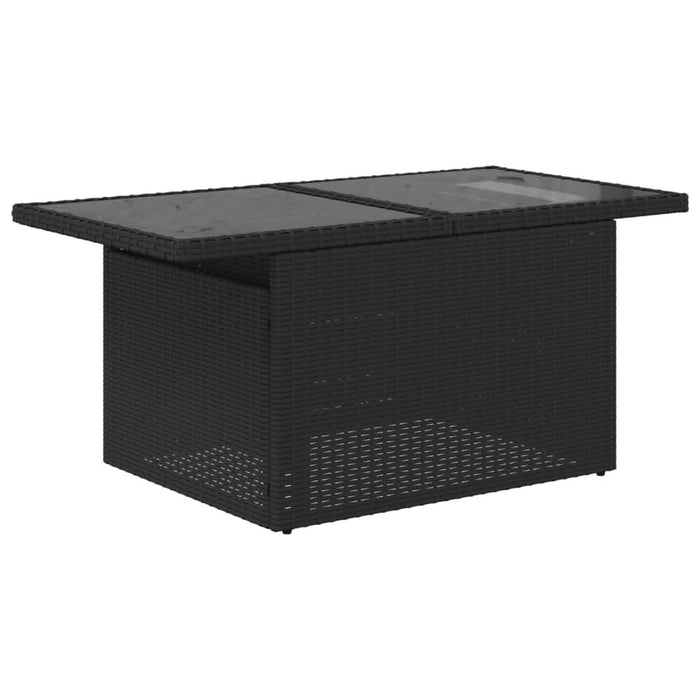 Set mobilier de grădină cu perne, 6 piese, negru, poliratan - WALTI WALTI