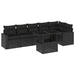 Set canapele de grădină cu perne, 7 piese, negru, poliratan - WALTI WALTI