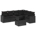 Set canapele de grădină cu perne, 7 piese, negru, poliratan - WALTI WALTI