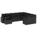 Set canapele de grădină cu perne, 10 piese, negru, poliratan - WALTI WALTI