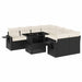 Set mobilier de grădină cu perne, 9 piese, negru, poliratan - WALTI WALTI