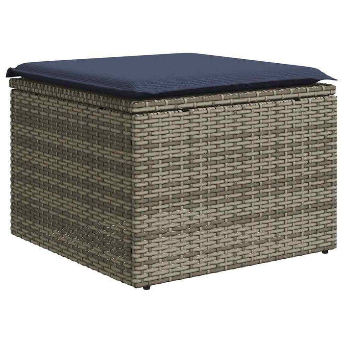 Set canapele de grădină cu 6 piese și perne, gri, poliratan WALTI