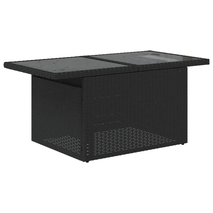 Set mobilier de grădină cu perne, 6 piese, negru, poliratan - WALTI WALTI