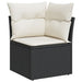 Set mobilier de grădină cu perne, 6 piese, negru, poliratan - WALTI WALTI
