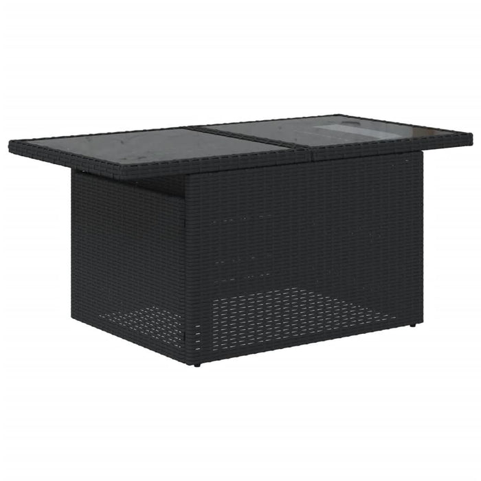 Set mobilier de grădină cu perne, 6 piese, negru, poliratan - WALTI WALTI