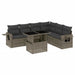 Set canapele de grădină, 7 piese, cu perne, gri, poliratan - WALTI WALTI