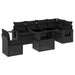 Set canapele de grădină cu perne, 7 piese, negru, poliratan - WALTI WALTI