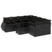 Set mobilier de grădină cu perne, 9 piese, negru, poliratan - WALTI WALTI