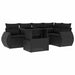 Set mobilier de grădină cu perne, 6 piese, negru, poliratan - WALTI WALTI