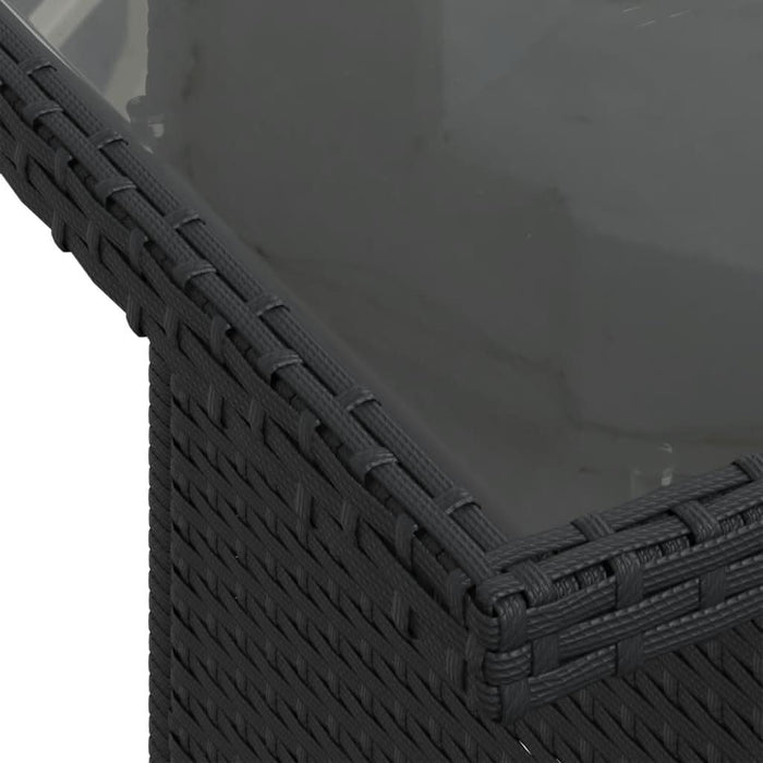 Set mobilier de grădină cu perne, 6 piese, negru, poliratan - WALTI WALTI