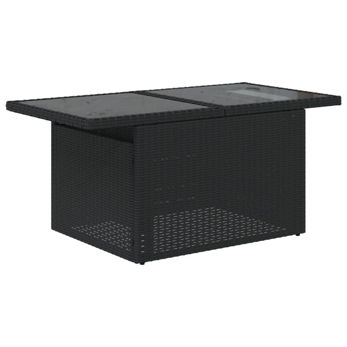 Set mobilier de grădină cu perne, 6 piese, negru, poliratan - WALTI WALTI