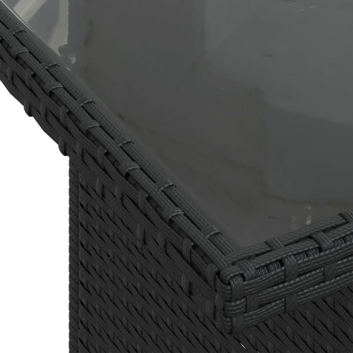 Set mobilier de grădină cu perne, 6 piese, negru, poliratan - WALTI WALTI