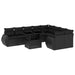 Set canapele de grădină cu perne, 10 piese, negru, poliratan - WALTI WALTI