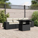 Set mobilier de grădină cu perne, 5 piese, negru, poliratan - WALTI WALTI