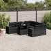Set mobilier de grădină cu perne, 9 piese, negru, poliratan - WALTI WALTI