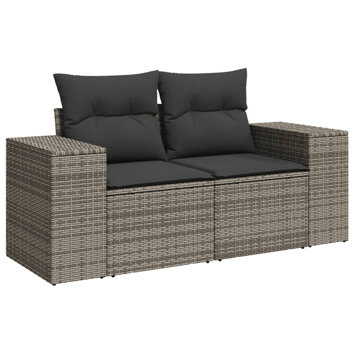 Set mobilier grădină cu perne, 6 piese, gri, poliratan - WALTI WALTI