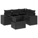 Set mobilier de grădină cu perne, 5 piese, negru, poliratan - WALTI WALTI