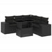 Set mobilier de grădină cu perne, 6 piese, negru, poliratan - WALTI WALTI