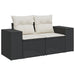 Set mobilier de grădină cu perne, 6 piese, negru, poliratan - WALTI WALTI