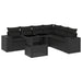 Set canapele de grădină cu perne, 7 piese, negru, poliratan - WALTI WALTI