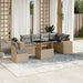 Set canapele de grădină, 7 piese, cu perne, bej, poliratan - WALTI WALTI
