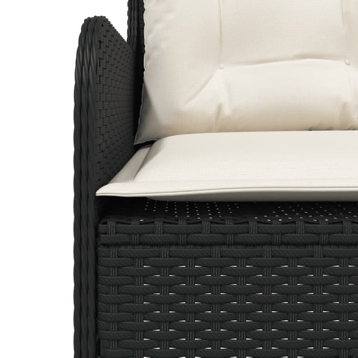 Set canapele de grădină cu perne, 2 piese, negru, poliratan - WALTI WALTI