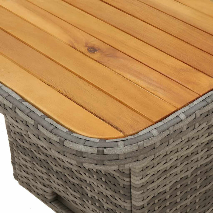 Set mobilier de grădină cu perne, 3 piese, gri, poliratan - WALTI WALTI