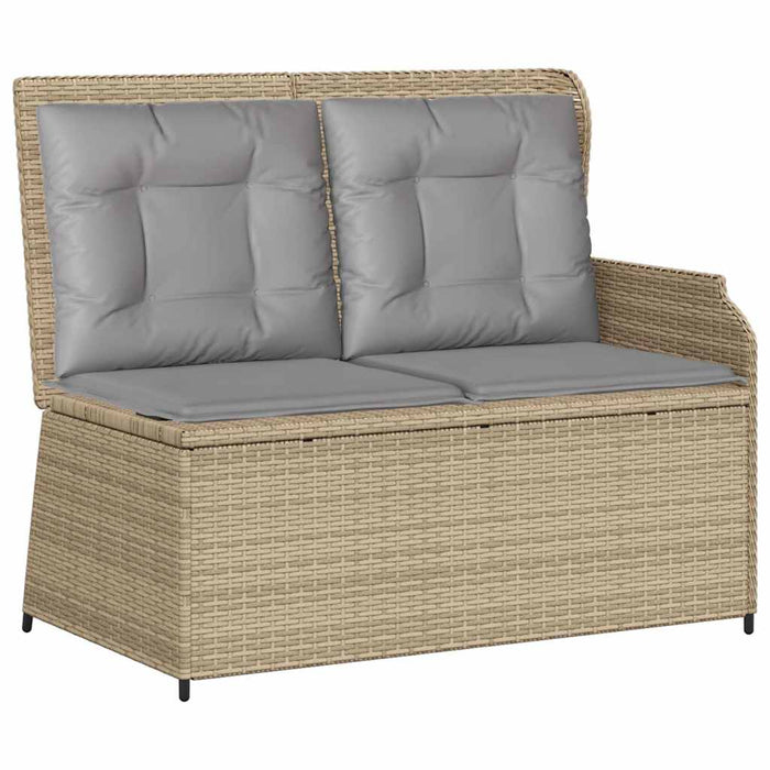 Set mobilier de grădină cu perne, 3 piese, bej, poliratan - WALTI WALTI