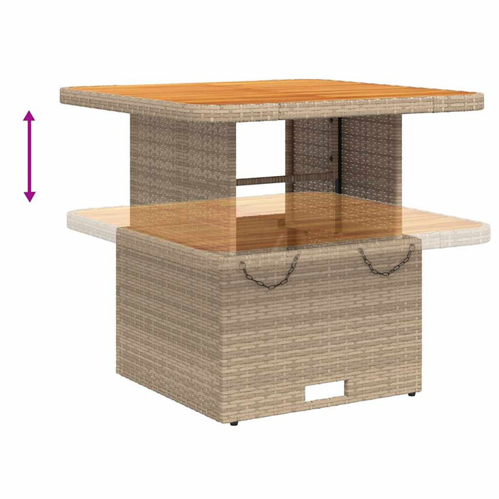 Set mobilier de grădină cu perne, 3 piese, bej, poliratan - WALTI WALTI