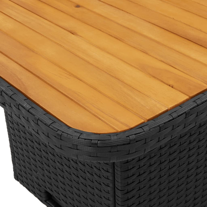 Set mobilier relaxare grădină 4 piese cu perne poliratan negru - WALTI WALTI
