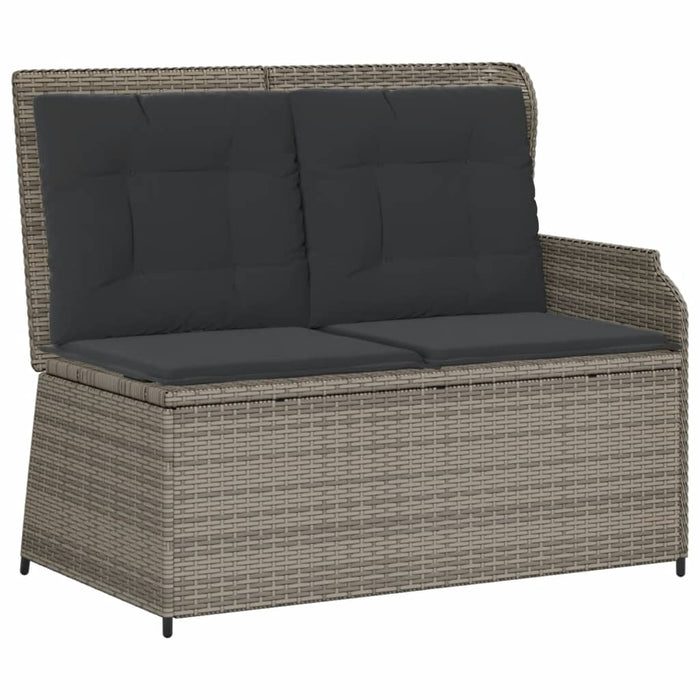 Set mobilier de grădină cu perne, 5 piese, gri, poliratan WALTI