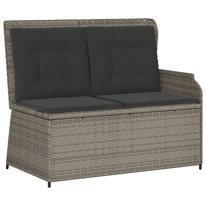 Set mobilier de grădină cu perne, 6 piese, gri, poliratan WALTI