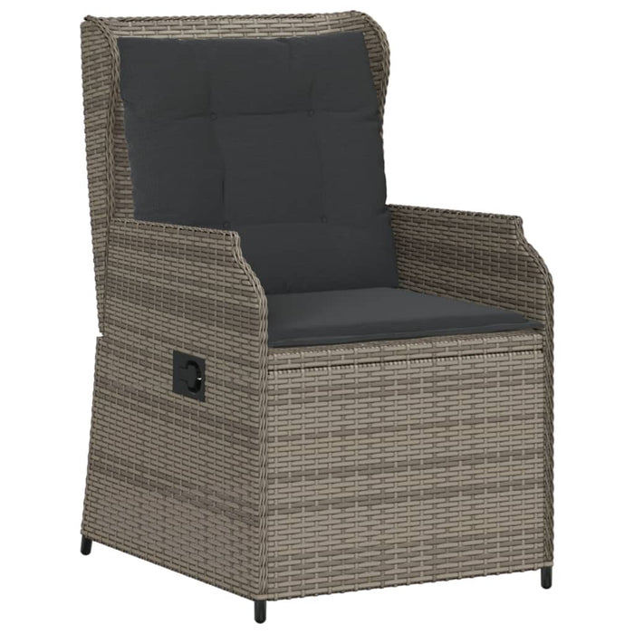 Set mobilier de grădină cu perne, 6 piese, gri, poliratan WALTI
