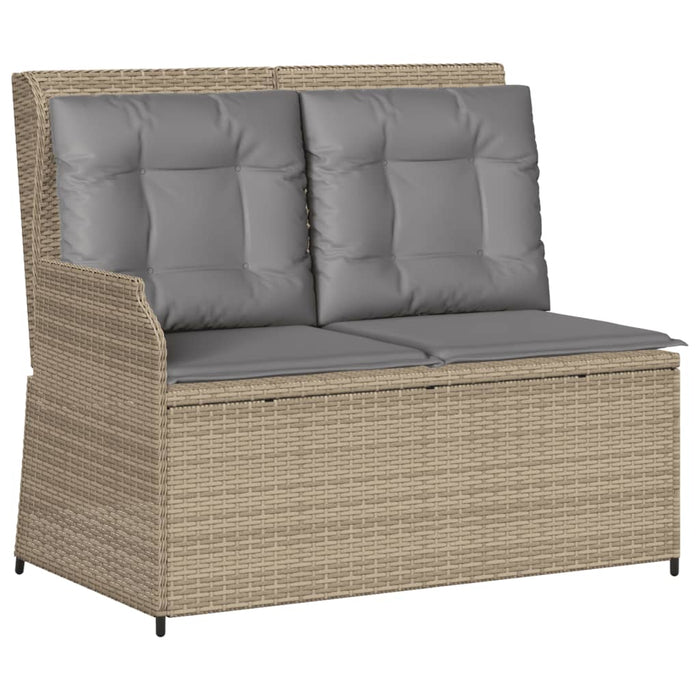 Set mobilier de grădină cu perne, 6 piese, bej, poliratan WALTI