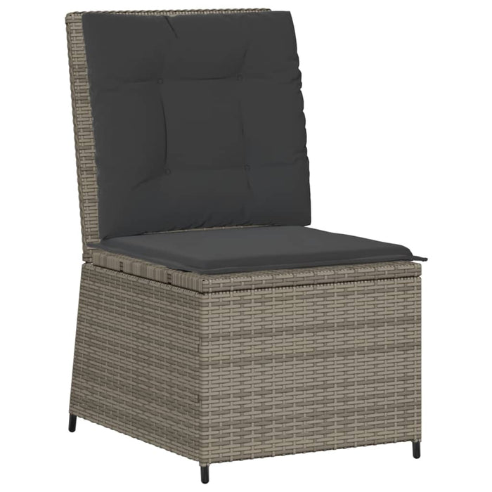 Set mobilier de grădină cu perne, 5 piese, gri, poliratan - WALTI WALTI