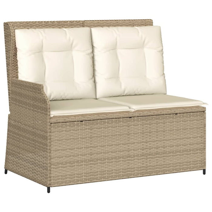 Set mobilier de grădină cu perne, 5 piese, bej, poliratan WALTI