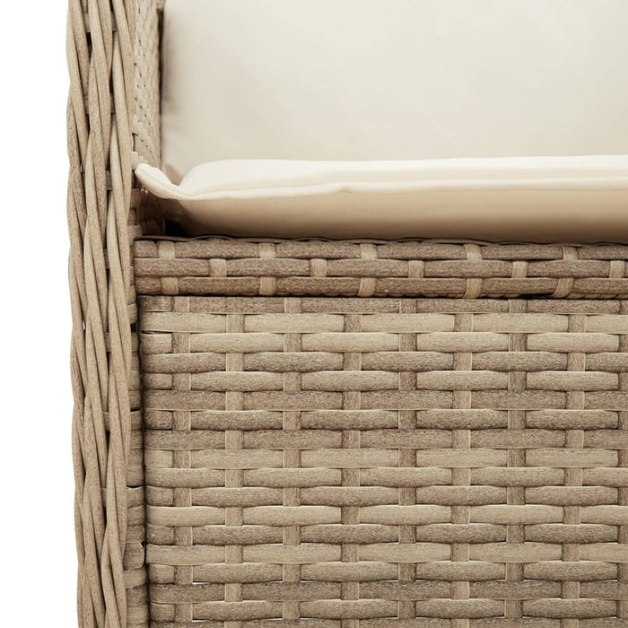 Set mobilier de grădină cu perne, 5 piese, bej, poliratan WALTI