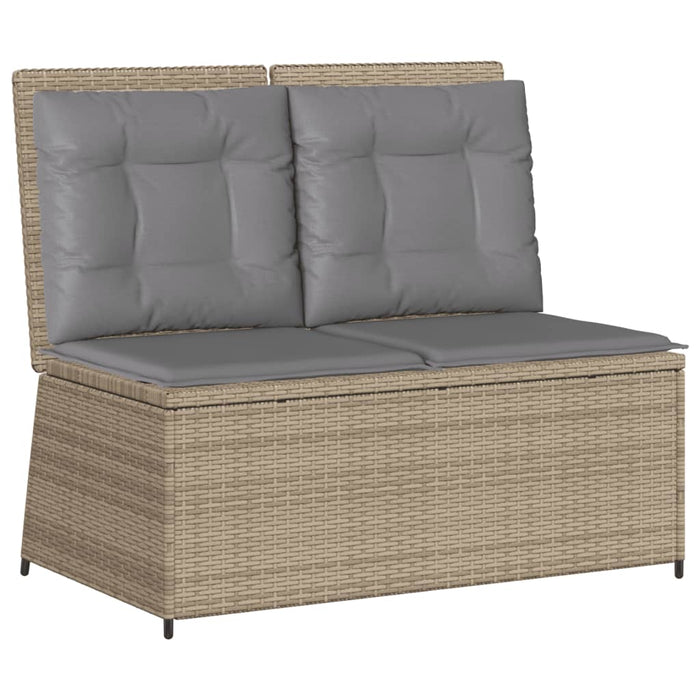 Set mobilier de grădină, 7 piese, cu perne, bej, poliratan - WALTI WALTI