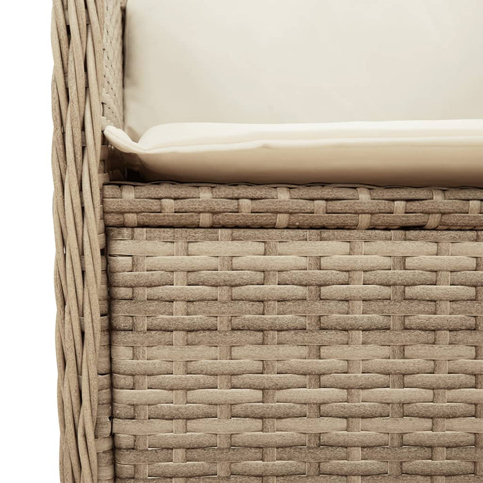 Set mobilier de grădină, 7 piese, cu perne, bej, poliratan - WALTI WALTI