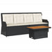Set mobilier de grădină cu perne, 3 piese, negru, poliratan - WALTI WALTI