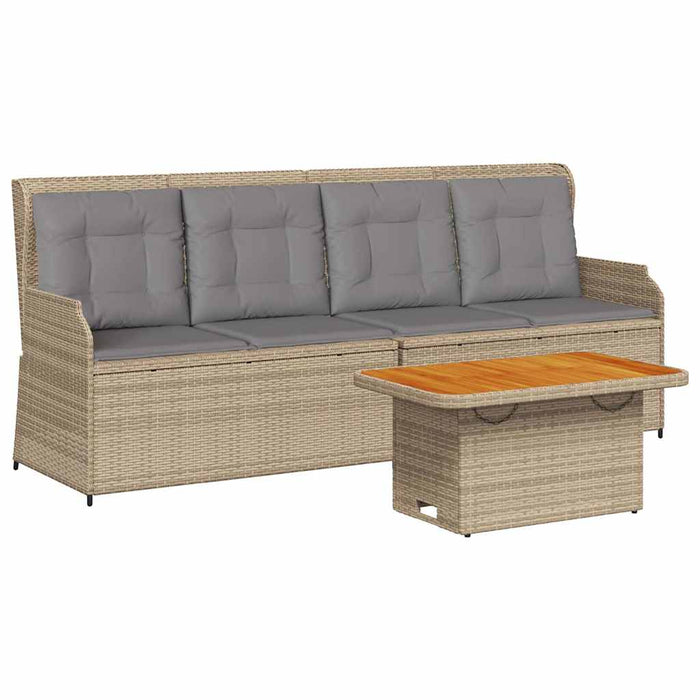 Set mobilier de grădină cu perne, 3 piese, bej, poliratan - WALTI WALTI