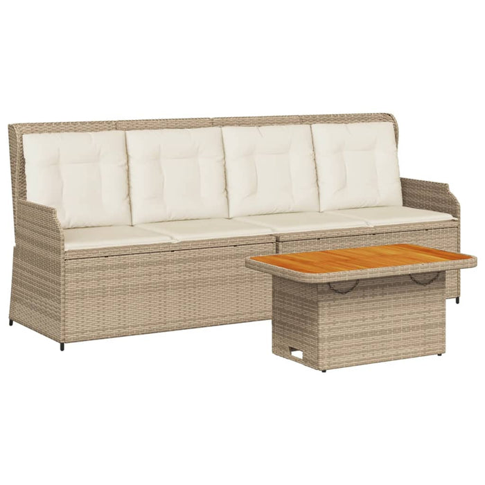 Set mobilier de grădină cu perne, 3 piese, bej, poliratan - WALTI WALTI