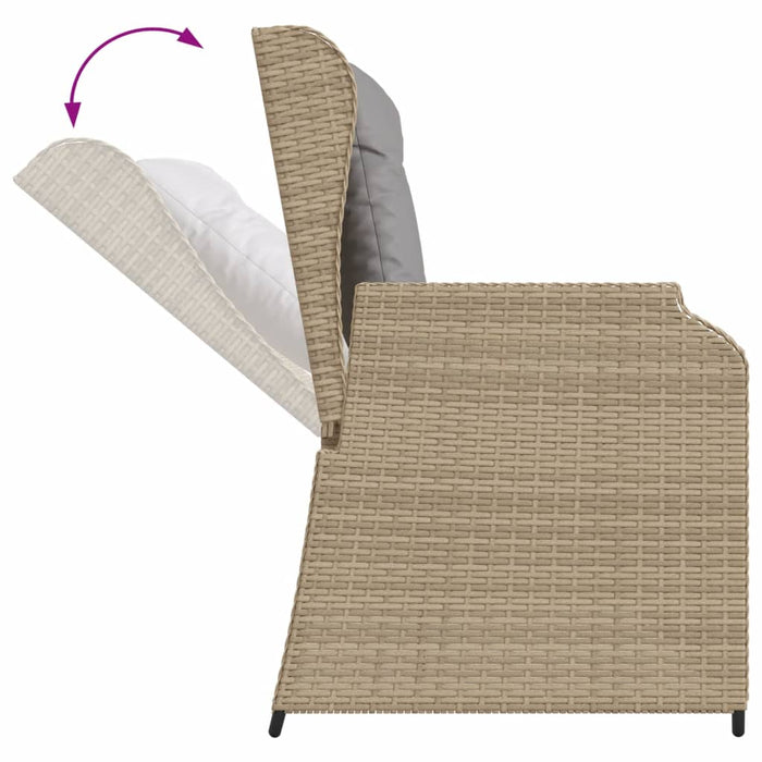 Set mobilier de grădină cu perne, 6 piese, bej, poliratan WALTI