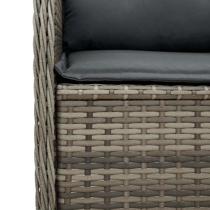 Set mobilier de grădină cu perne, 5 piese, gri, poliratan - WALTI WALTI