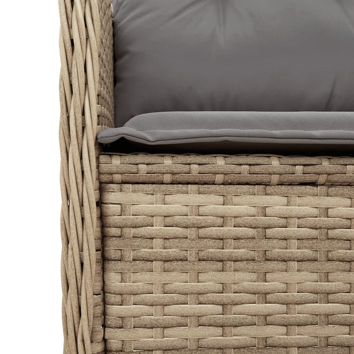 Set mobilier de grădină cu perne, 3 piese, bej, poliratan WALTI
