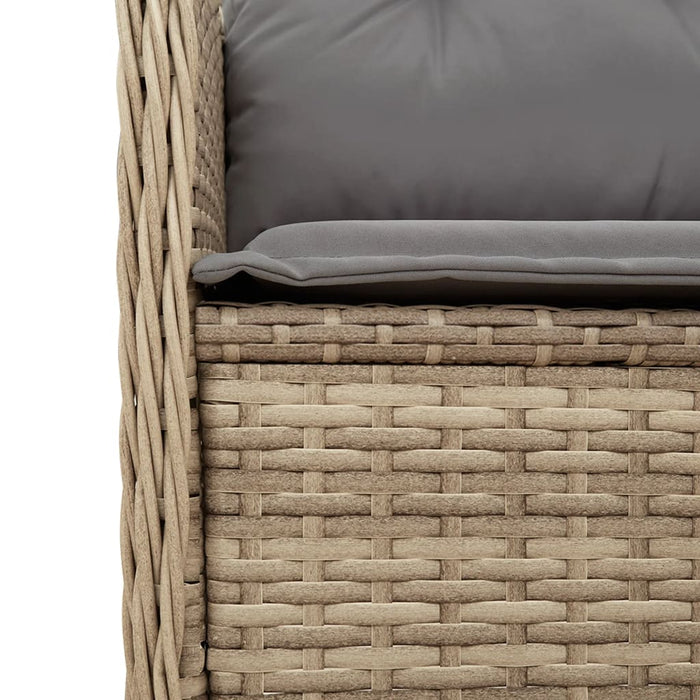 Set mobilier de grădină cu perne, 5 piese, bej, poliratan WALTI