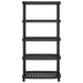 Raft depozitare cu 5 polițe, negru, 93,5x45,5x194,5 cm, PP - WALTI WALTI